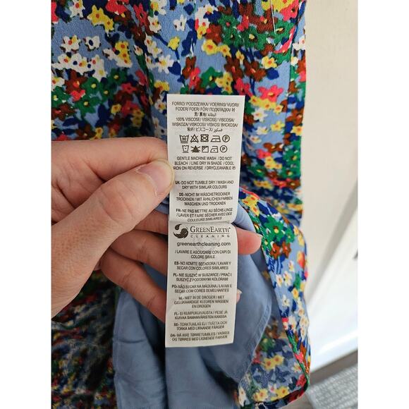 Boden Hazy Blue Ditsy Field Floral Tessa Midi Dress Size 10R - Picture 10 of 16